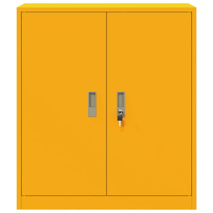 vidaXL Storage Cabinet Mustard Yellow 80 x 40 x 90 cm Steel