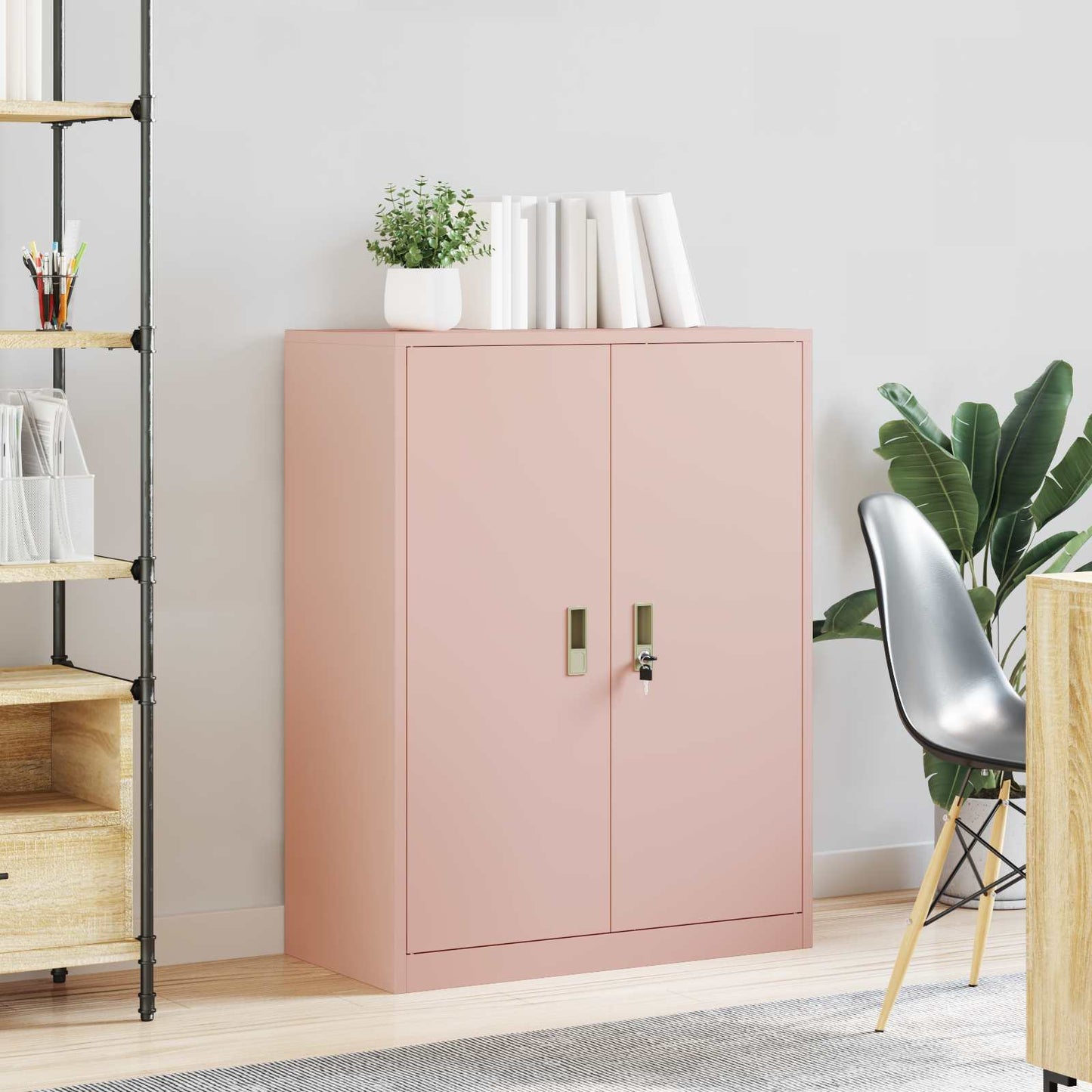 vidaXL Storage Cabinet Pink 80 x 40 x 105 cm Steel