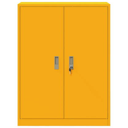 vidaXL Storage Cabinet Mustard Yellow 80 x 40 x 105 cm Steel