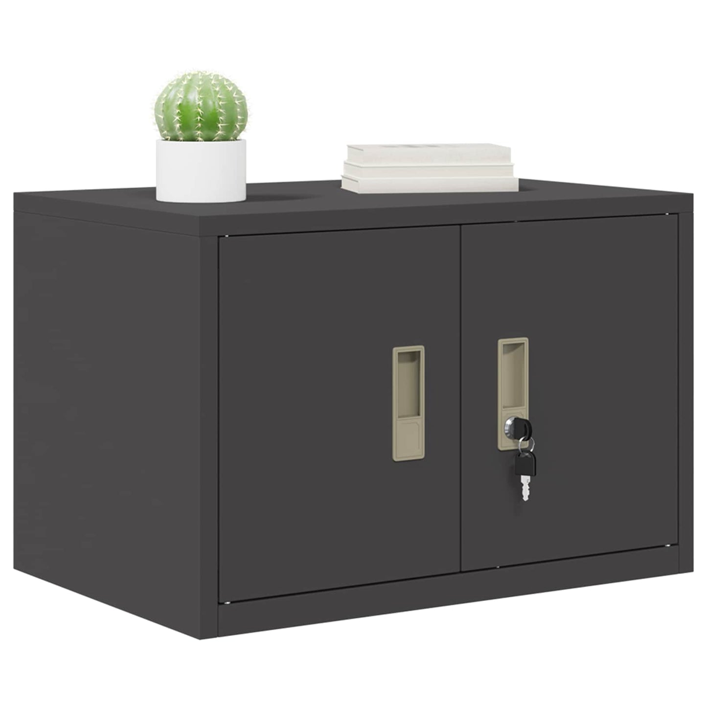vidaXL Storage Cabinet Black 60 x 40 x 40 cm Cold-Rolled Steel