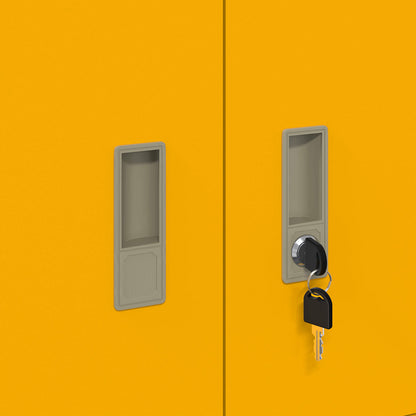 vidaXL Storage Cabinet Mustard Yellow 60 x 40 x 40 cm Steel