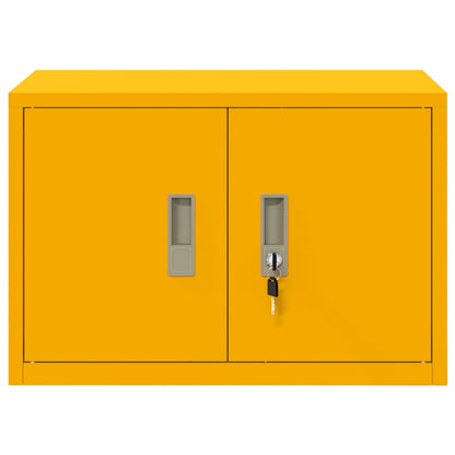 vidaXL Storage Cabinet Mustard Yellow 60 x 40 x 40 cm Steel