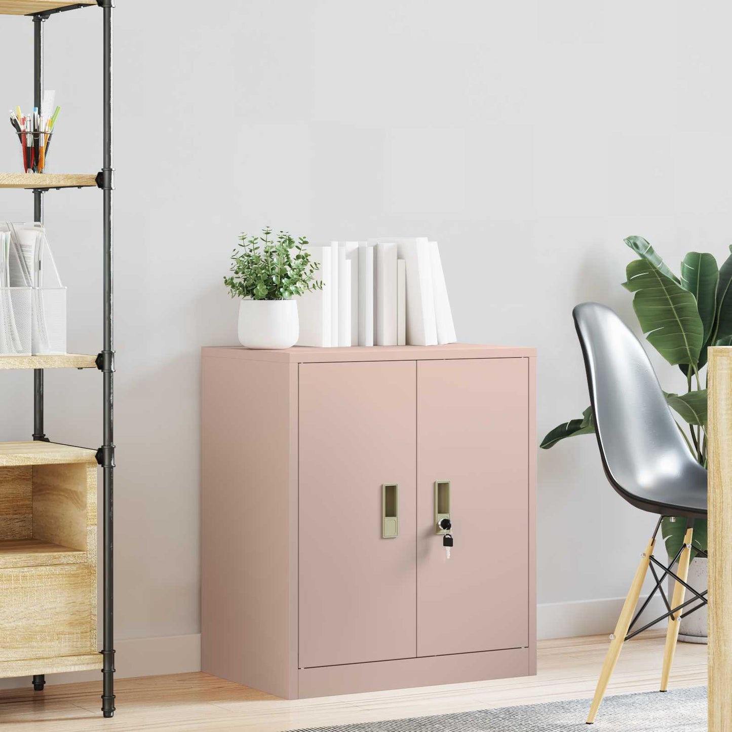 vidaXL Storage Cabinet Pink 60 x 40 x 70 cm Steel