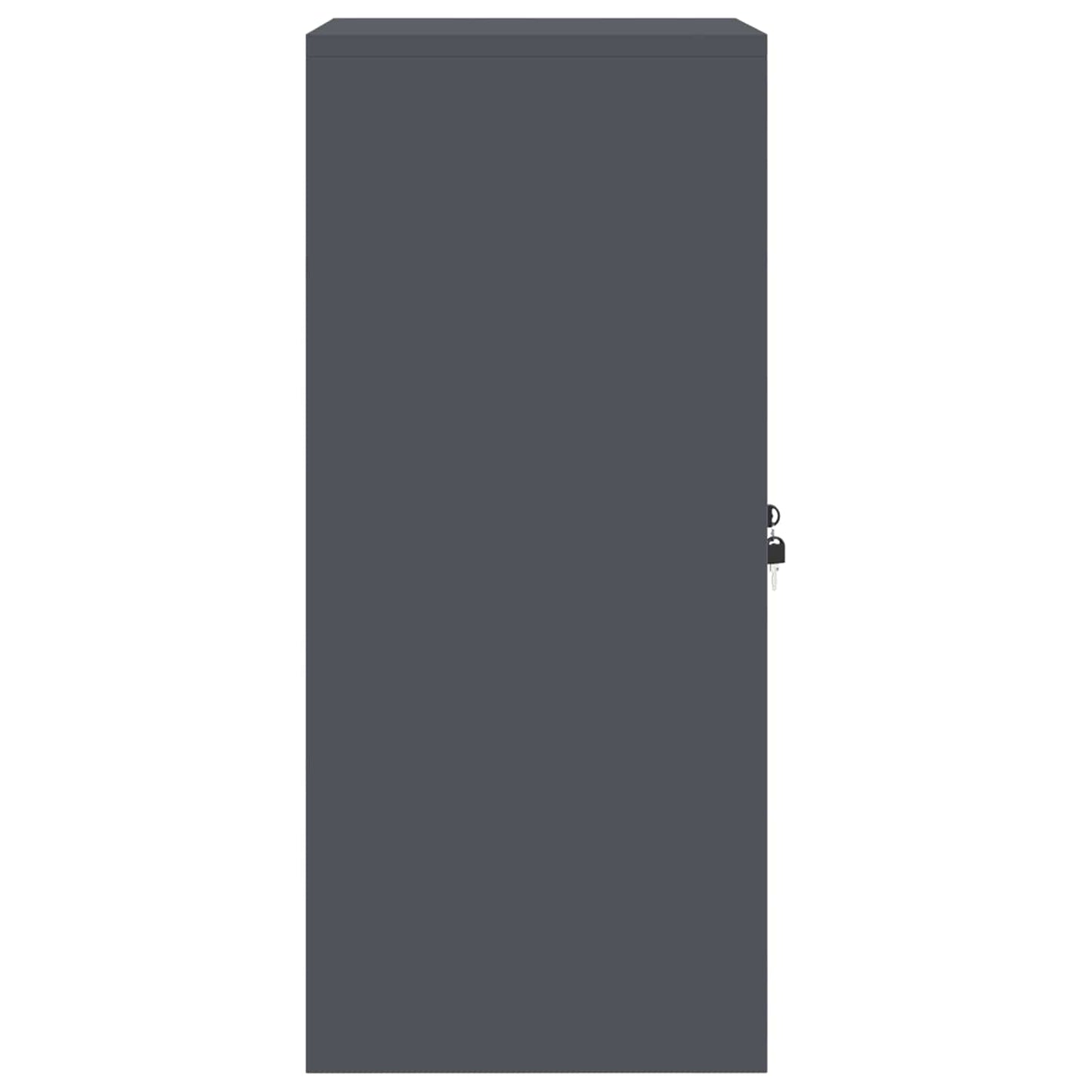 vidaXL Storage Cabinet Anthracite 60 x 40 x 90 cm Steel