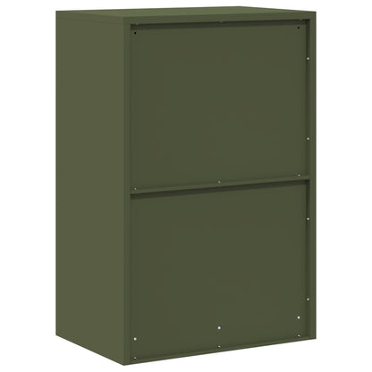 vidaXL Storage Cabinet Olive Green 60 x 40 x 90 cm Steel