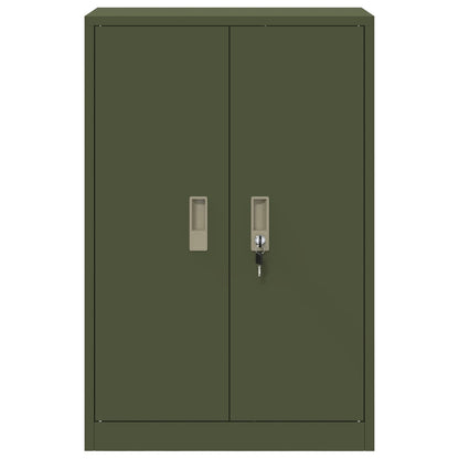 vidaXL Storage Cabinet Olive Green 60 x 40 x 90 cm Steel
