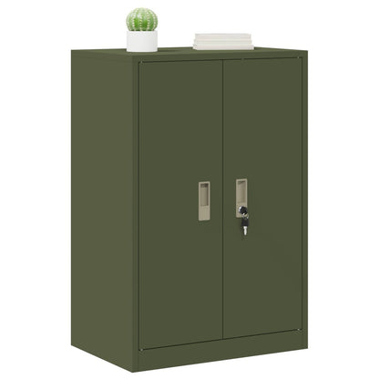 vidaXL Storage Cabinet Olive Green 60 x 40 x 90 cm Steel