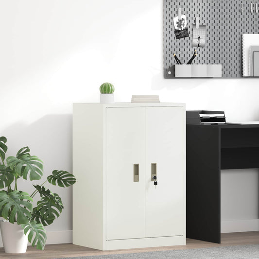 vidaXL Storage Cabinet White 60 x 40 x 90 cm Steel