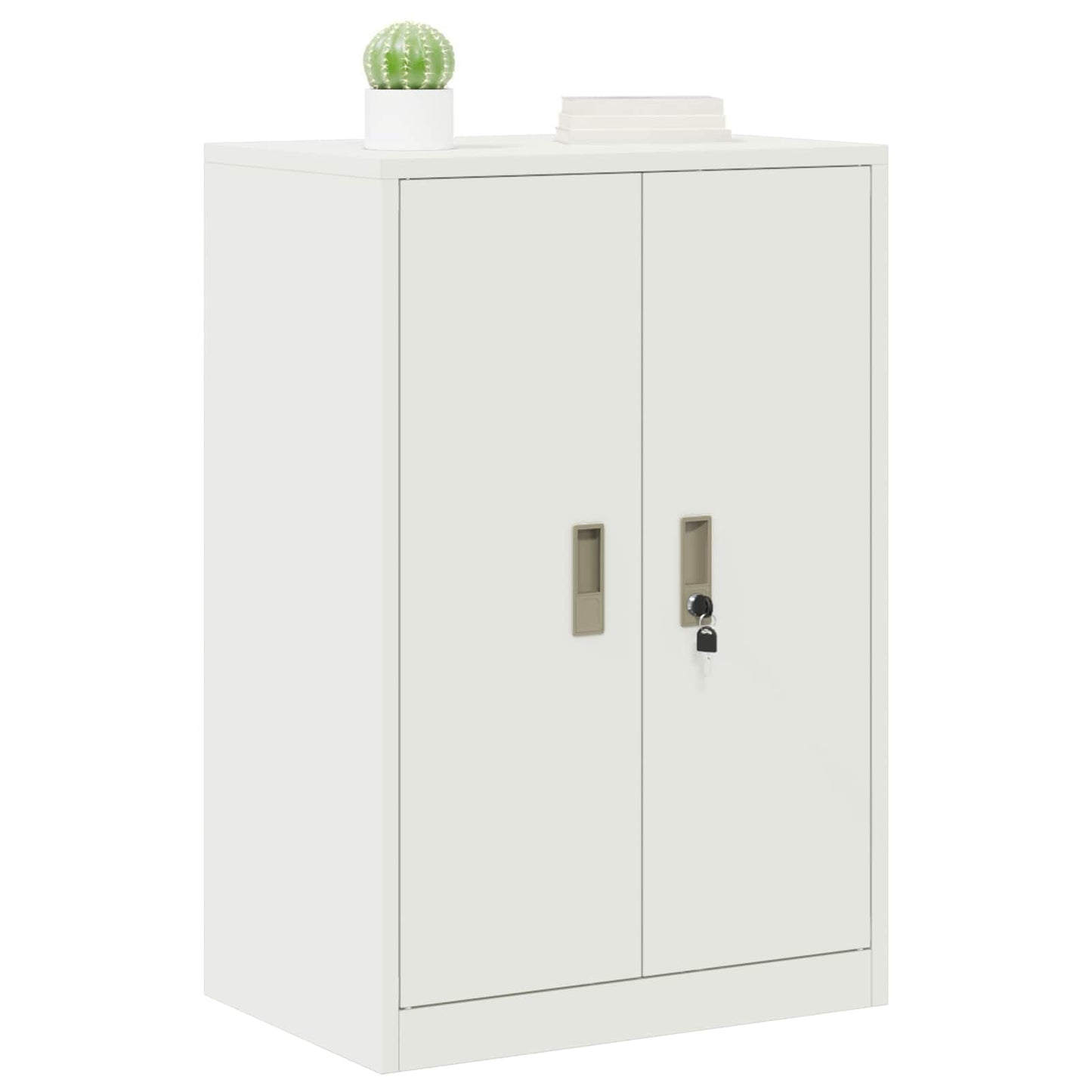 vidaXL Storage Cabinet White 60 x 40 x 90 cm Steel