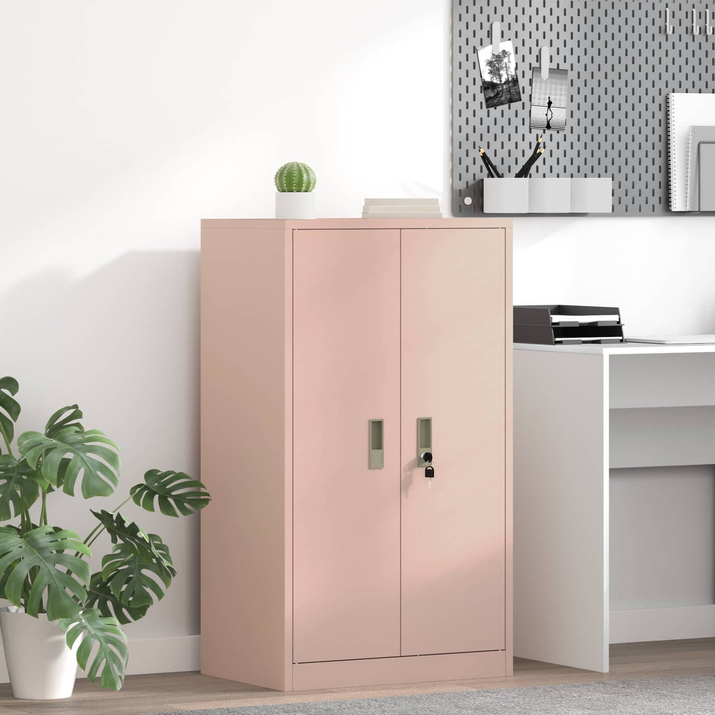 vidaXL Storage Cabinet Pink 60 x 40 x 90 cm Steel