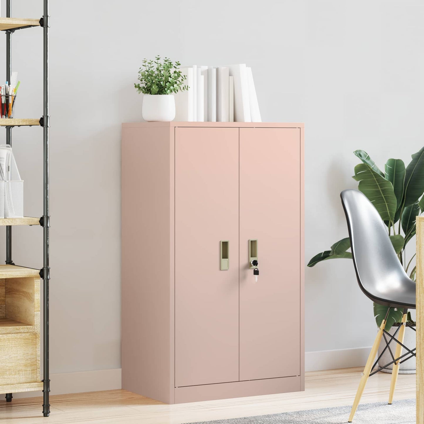 vidaXL Storage Cabinet Pink 60 x 40 x 90 cm Steel