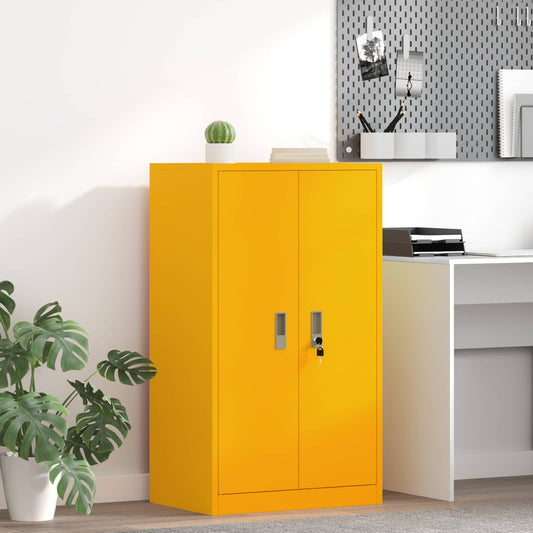 vidaXL Storage Cabinet Mustard Yellow 60 x 40 x 105 cm Steel