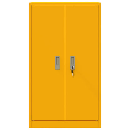 vidaXL Storage Cabinet Mustard Yellow 60 x 40 x 105 cm Steel