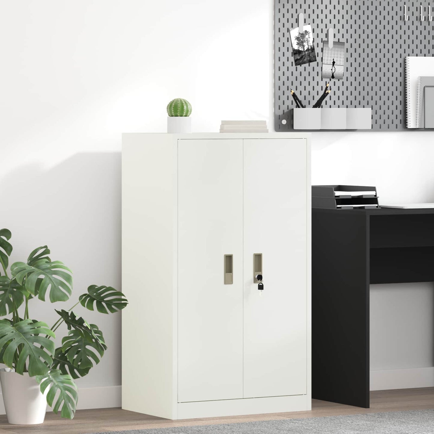 vidaXL Storage Cabinet White 60 x 40 x 105 cm Steel