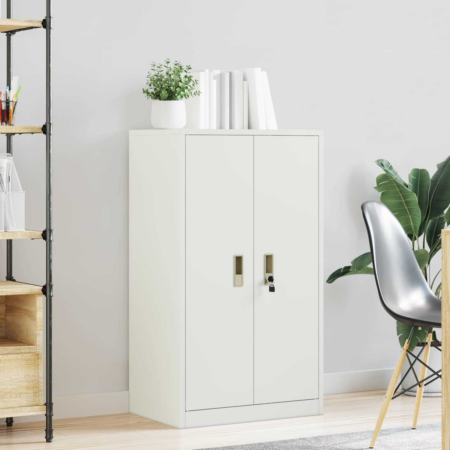 vidaXL Storage Cabinet White 60 x 40 x 105 cm Steel