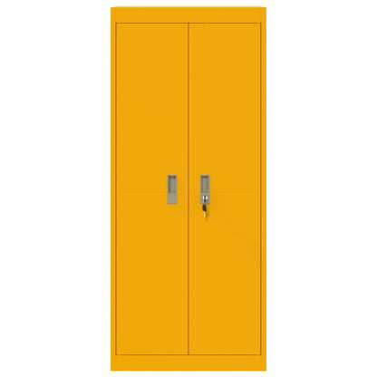 vidaXL Storage Cabinet Mustard Yellow 60 x 40 x 140 cm Steel
