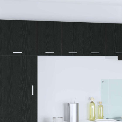 vidaXL Hanging Cabinet with Door Black Oak and White 30 x 31 x 40 cm