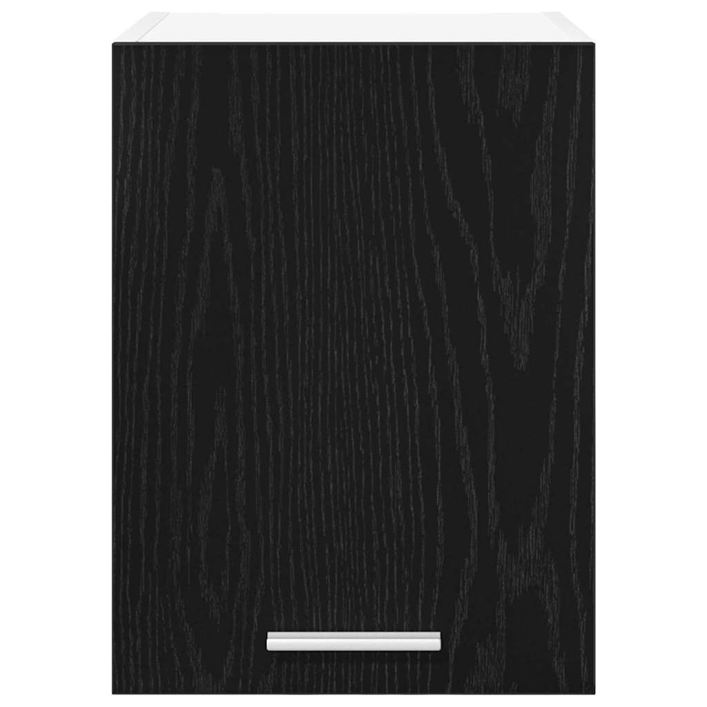 vidaXL Hanging Cabinet with Door Black Oak and White 30 x 31 x 40 cm