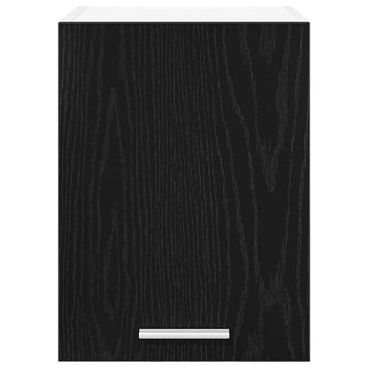 vidaXL Hanging Cabinet with Door Black Oak and White 30 x 31 x 40 cm