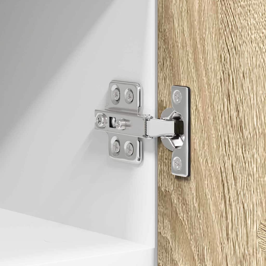 vidaXL Hanging Cabinet Sonoma Oak and White 30 x 31 x 40 cm
