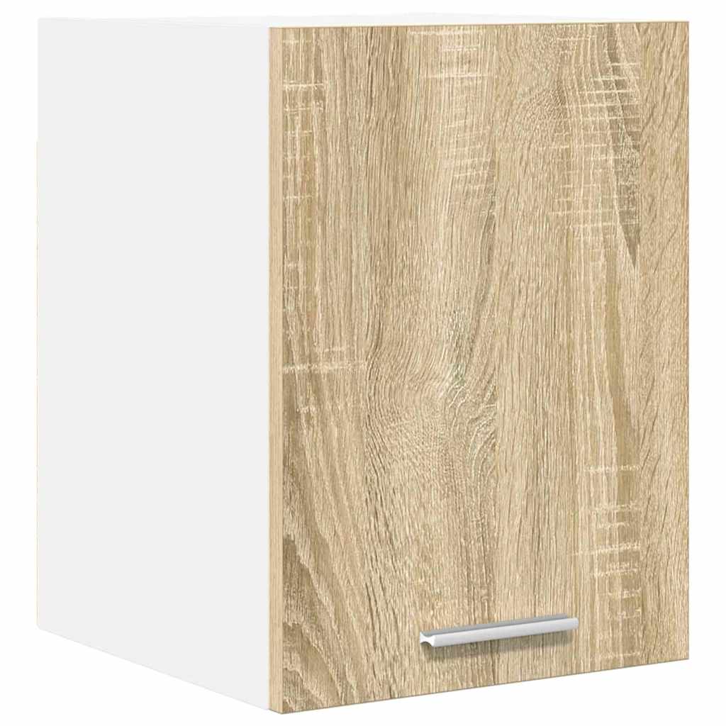 vidaXL Hanging Cabinet Sonoma Oak and White 30 x 31 x 40 cm