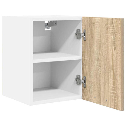 vidaXL Hanging Cabinet Sonoma Oak and White 30 x 31 x 40 cm