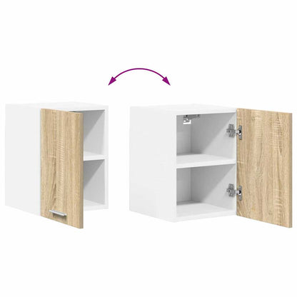 vidaXL Hanging Cabinet Sonoma Oak and White 30 x 31 x 40 cm