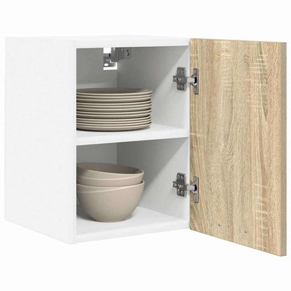 vidaXL Hanging Cabinet Sonoma Oak and White 30 x 31 x 40 cm