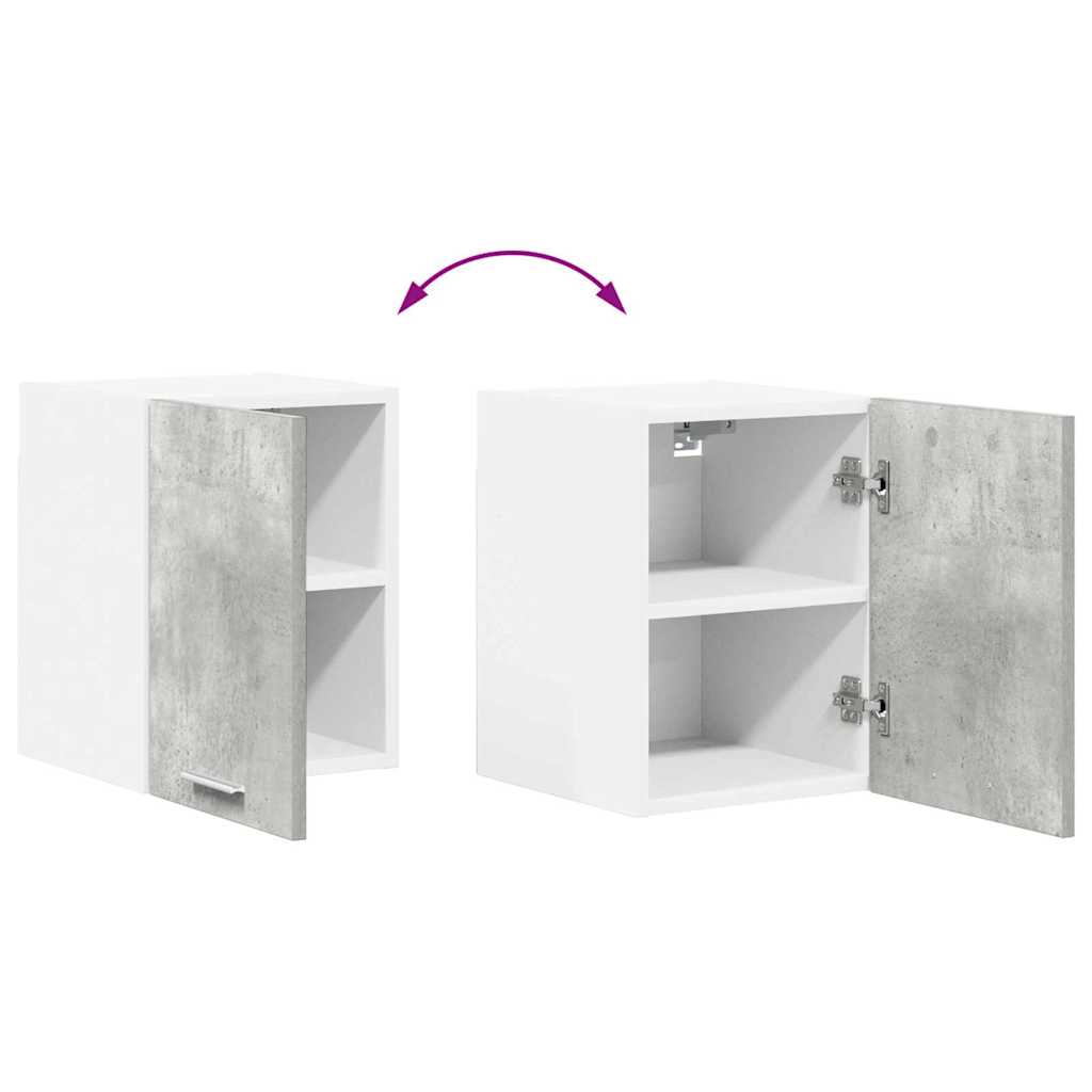 vidaXL Hanging Cabinet Concrete Grey and White 30 x 31 x 40 cm
