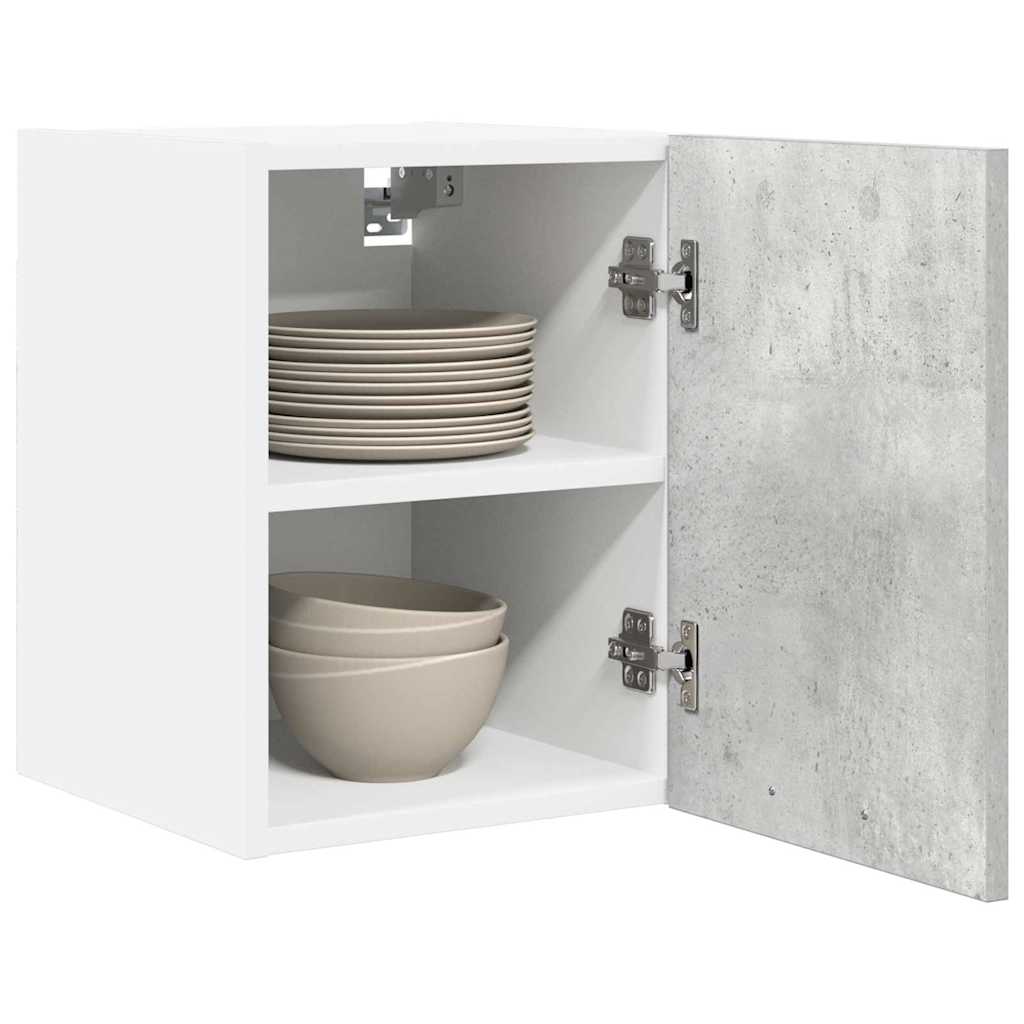vidaXL Hanging Cabinet Concrete Grey and White 30 x 31 x 40 cm