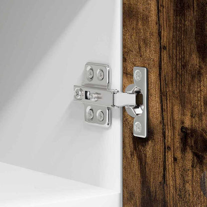 vidaXL Hanging Cabinet with Door Smoked Oak and White 30 x 31 x 40 cm