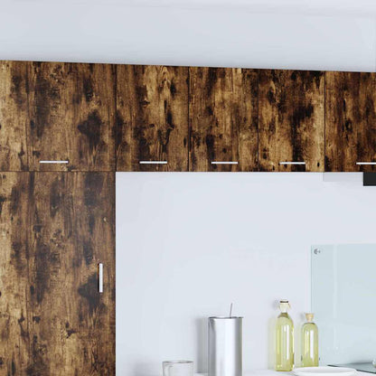 vidaXL Hanging Cabinet with Door Smoked Oak and White 30 x 31 x 40 cm
