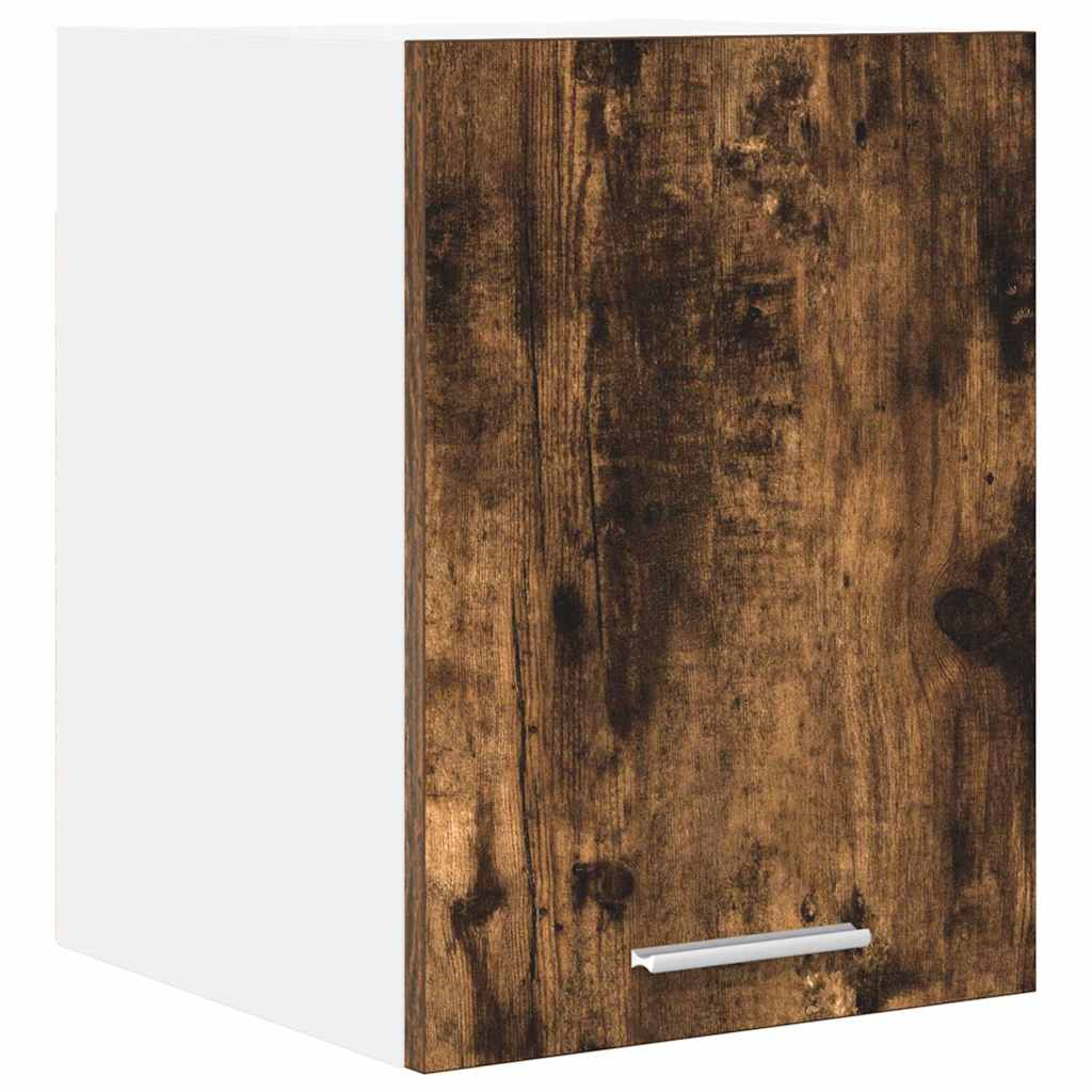 vidaXL Hanging Cabinet with Door Smoked Oak and White 30 x 31 x 40 cm