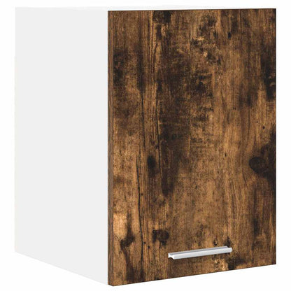 vidaXL Hanging Cabinet with Door Smoked Oak and White 30 x 31 x 40 cm