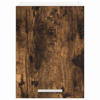 vidaXL Hanging Cabinet with Door Smoked Oak and White 30 x 31 x 40 cm