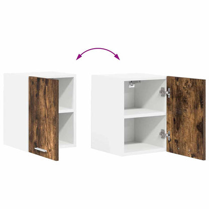 vidaXL Hanging Cabinet 2 pcs Smoked Oak and White 30 x 31 x 40 cm