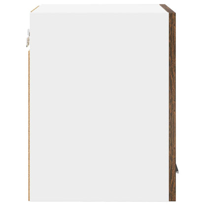 vidaXL Hanging Cabinet 2 pcs Smoked Oak and White 30 x 31 x 40 cm