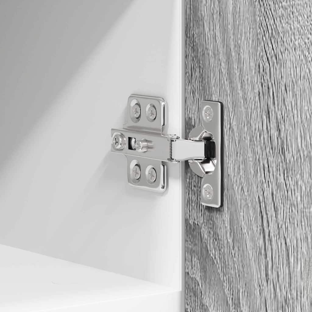 vidaXL Hanging Cabinet with Door Grey Sonoma and White 30 x 31 x 40 cm