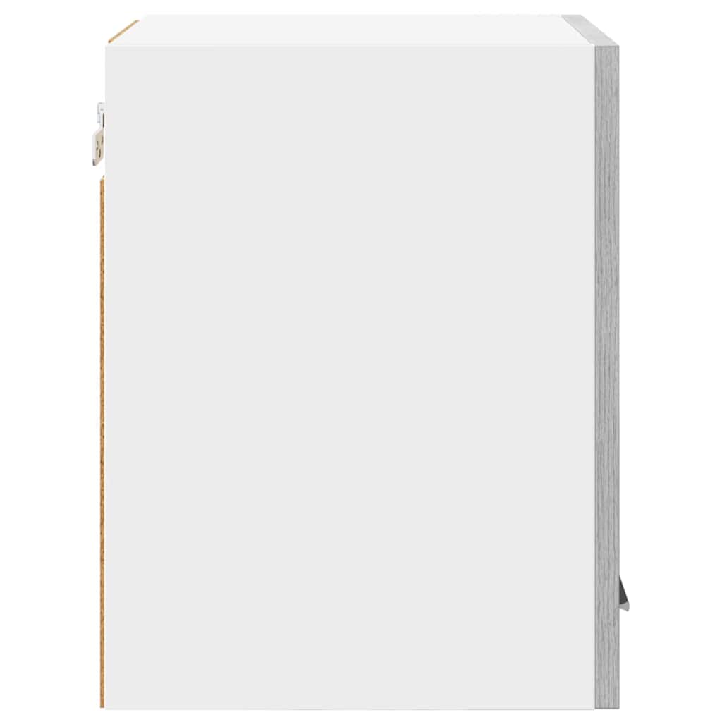 vidaXL Hanging Cabinet with Door Grey Sonoma and White 30 x 31 x 40 cm