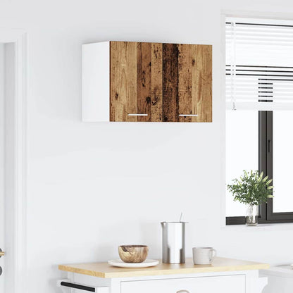vidaXL Hanging Cabinet with Storage Old Wood and White 30 x 31 x 40 cm