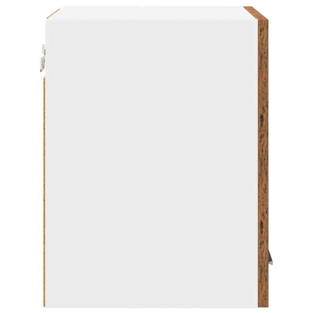 vidaXL Hanging Cabinet with Storage Old Wood and White 30 x 31 x 40 cm