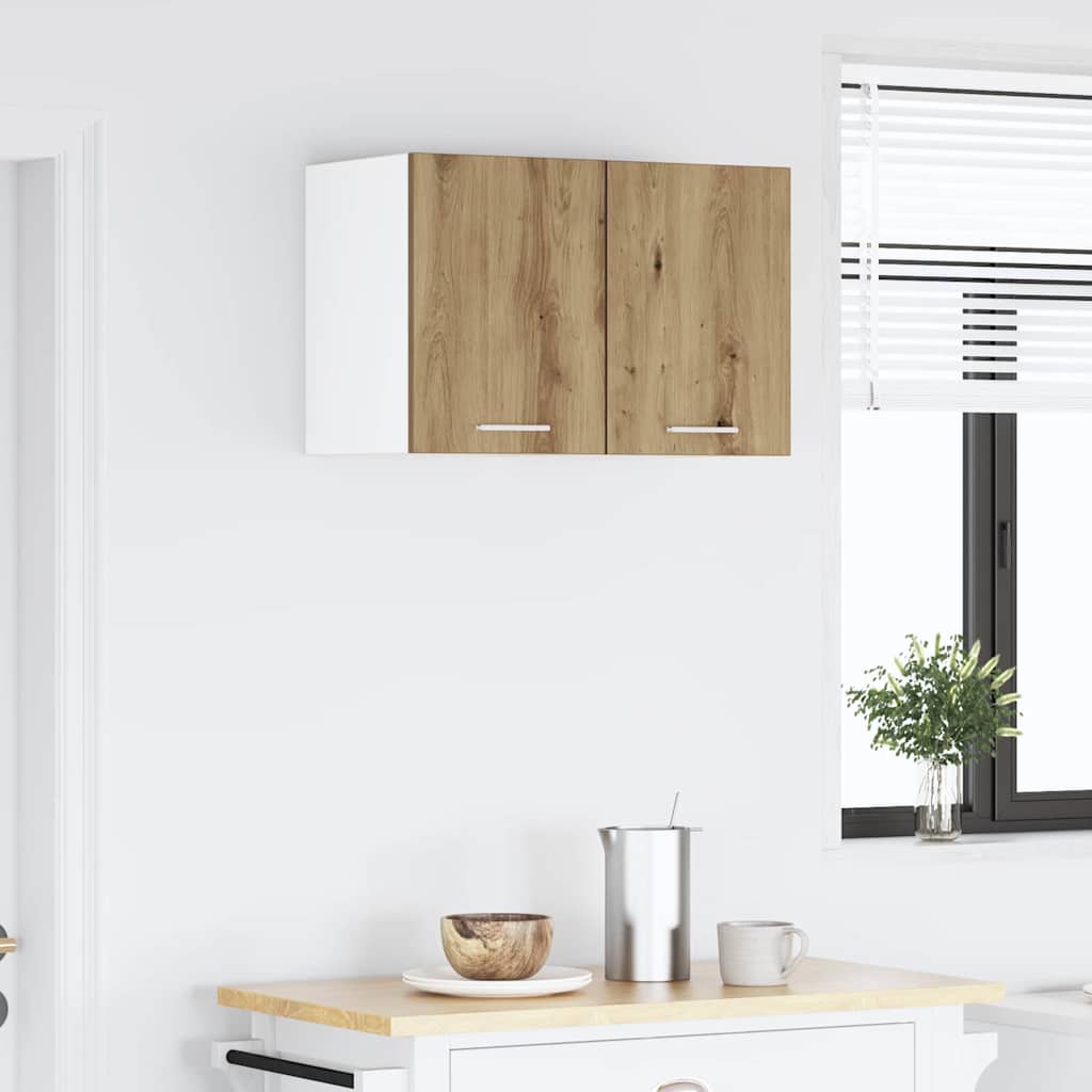 vidaXL Hanging Cabinet Artisan Oak and White 30 x 31 x 40 cm