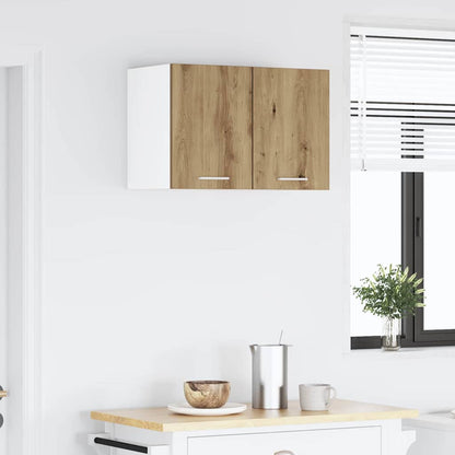 vidaXL Hanging Cabinet Artisan Oak and White 30 x 31 x 40 cm