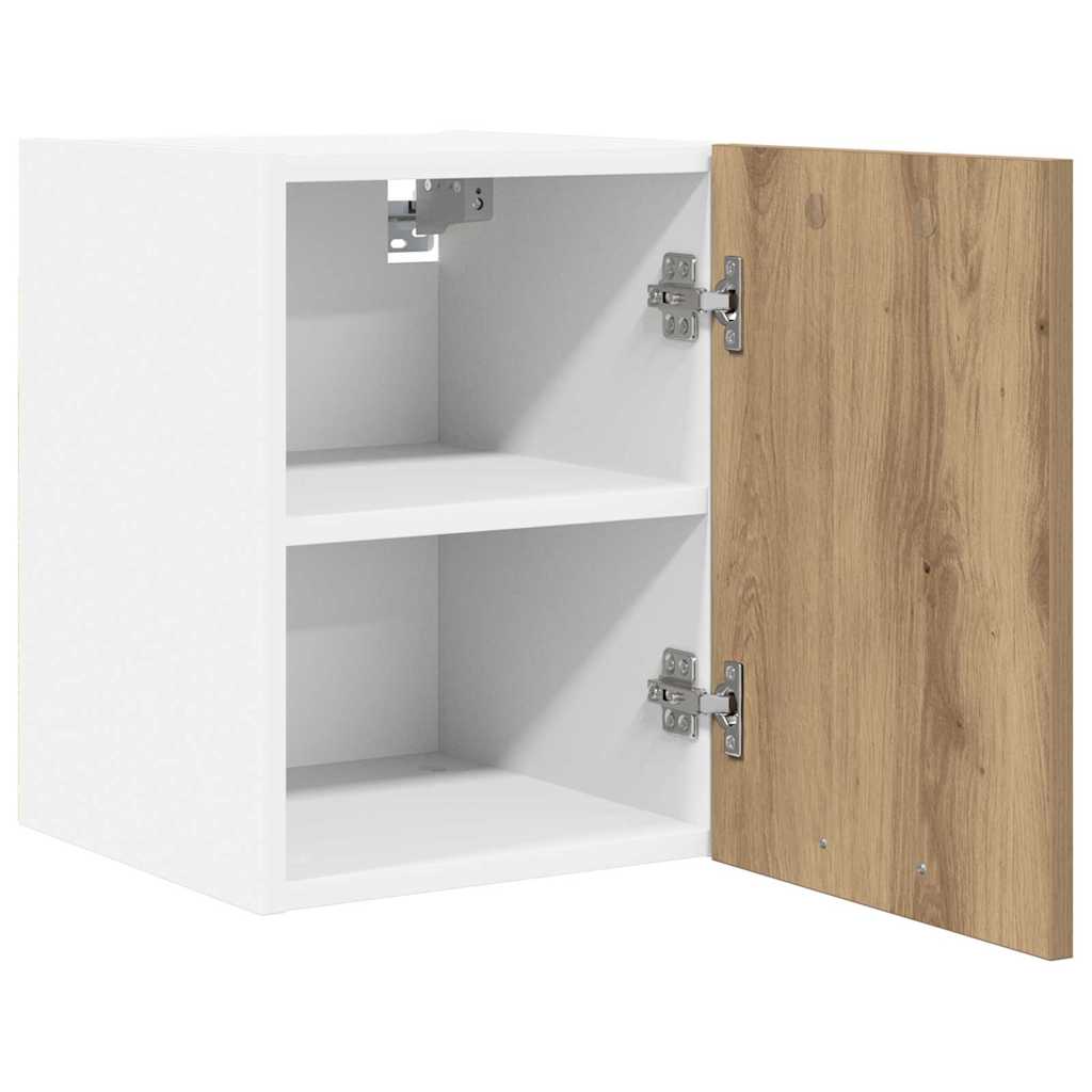 vidaXL Hanging Cabinet Artisan Oak and White 30 x 31 x 40 cm