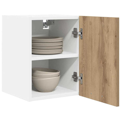 vidaXL Hanging Cabinet Artisan Oak and White 30 x 31 x 40 cm