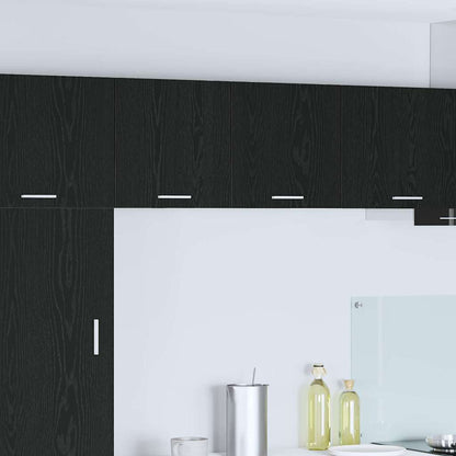 vidaXL Hanging Cabinet Black Oak and White 40 x 31 x 40 cm