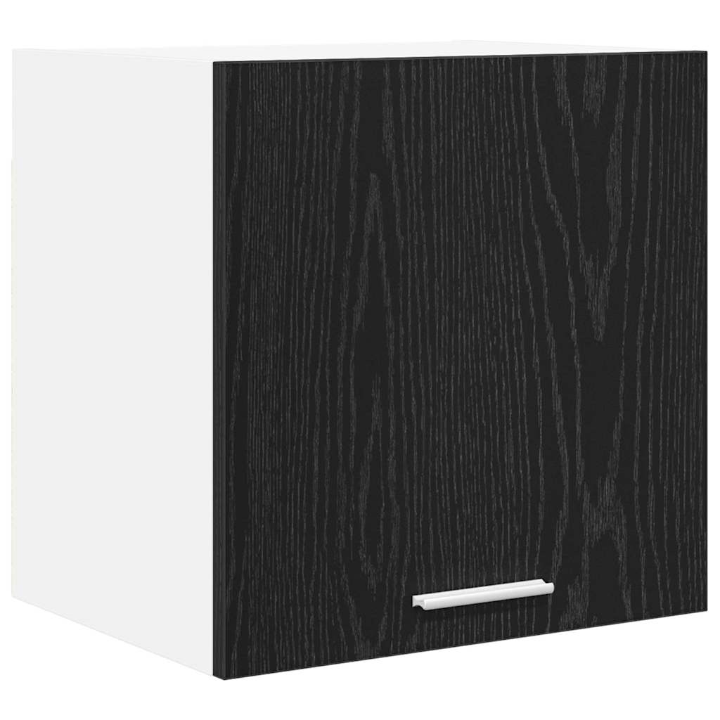 vidaXL Hanging Cabinet Black Oak and White 40 x 31 x 40 cm