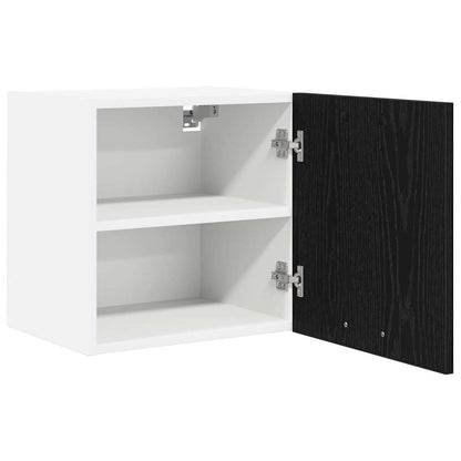 vidaXL Hanging Cabinet Black Oak and White 40 x 31 x 40 cm