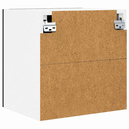 vidaXL Hanging Cabinet Black Oak and White 40 x 31 x 40 cm