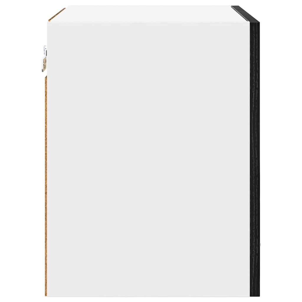 vidaXL Hanging Cabinet Black Oak and White 40 x 31 x 40 cm